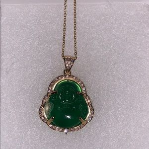 COPY - Gold Green Buddha Necklace